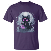 Witchy Black Cat T Shirt Brewing Magic Funny Pastel Goth Art - Wonder Print Shop