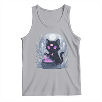 Witchy Black Cat Tank Top Brewing Magic Funny Pastel Goth Art - Wonder Print Shop