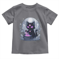Witchy Black Cat Toddler T Shirt Brewing Magic Funny Pastel Goth Art - Wonder Print Shop
