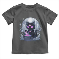 Witchy Black Cat Toddler T Shirt Brewing Magic Funny Pastel Goth Art - Wonder Print Shop
