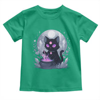Witchy Black Cat Toddler T Shirt Brewing Magic Funny Pastel Goth Art - Wonder Print Shop