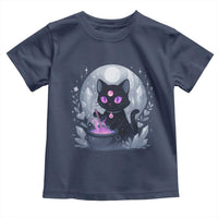 Witchy Black Cat Toddler T Shirt Brewing Magic Funny Pastel Goth Art - Wonder Print Shop