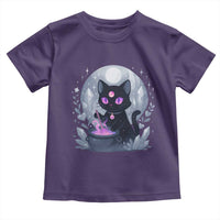 Witchy Black Cat Toddler T Shirt Brewing Magic Funny Pastel Goth Art - Wonder Print Shop