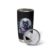Witchy Black Cat Tumbler Cup Brewing Magic Funny Pastel Goth Art