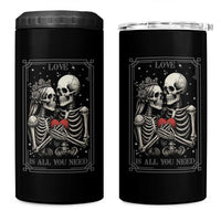 Love Is All You Need 4 in 1 Can Cooler Tumbler Skeleton Lovers Funny Halloween Tarot