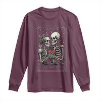 Love Is All You Need Long Sleeve Shirt Skeleton Lovers Funny Halloween Tarot - Wonder Print Shop