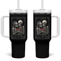 Love Is All You Need Tumbler With Handle Skeleton Lovers Funny Halloween Tarot