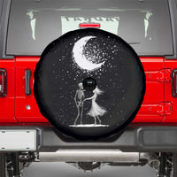 Skeleton Lover Dancing Under The Moon Dark Romantic Art Spare Tire Cover - Wonder Print Shop