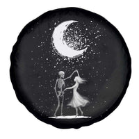 Skeleton Lover Dancing Under The Moon Dark Romantic Art Spare Tire Cover - Wonder Print Shop