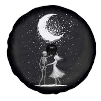 Skeleton Lover Dancing Under The Moon Dark Romantic Art Spare Tire Cover - Wonder Print Shop