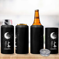 Skeleton Lover Dancing Under The Moon Dark Romantic Art 4 in 1 Can Cooler Tumbler