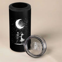 Skeleton Lover Dancing Under The Moon Dark Romantic Art 4 in 1 Can Cooler Tumbler