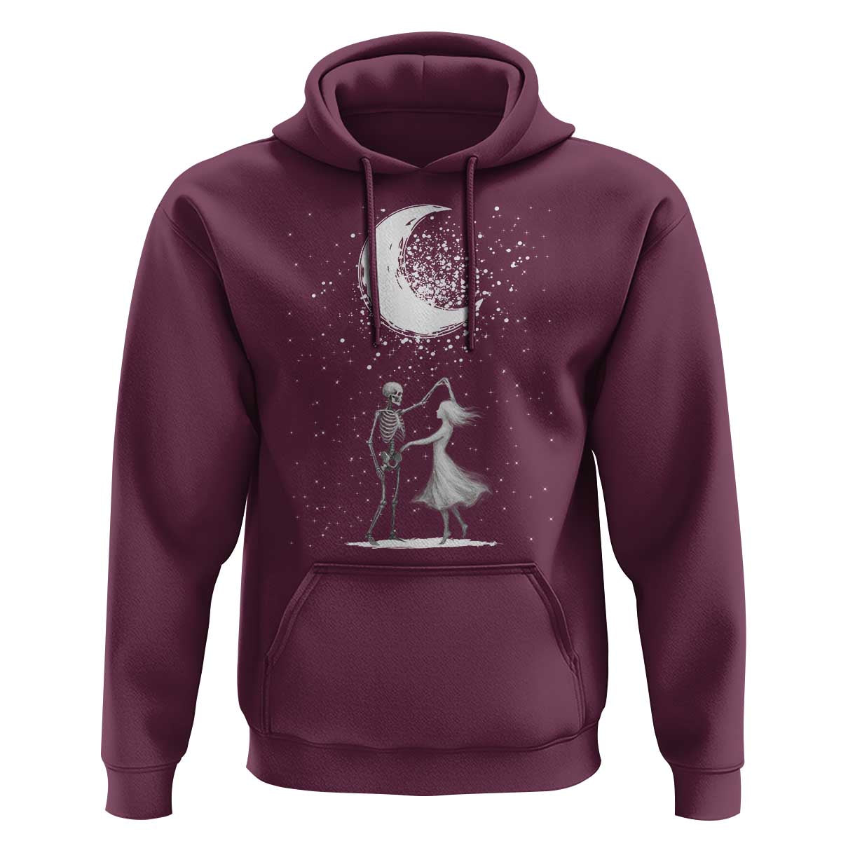 Skeleton Lover Dancing Under The Moon Dark Romantic Art Hoodie - Wonder Print Shop