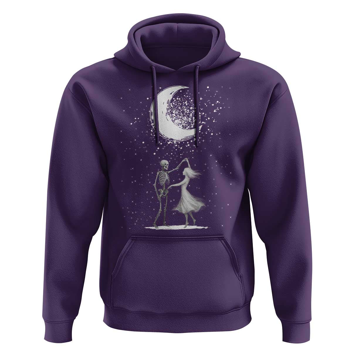 Skeleton Lover Dancing Under The Moon Dark Romantic Art Hoodie - Wonder Print Shop