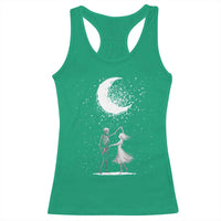 Skeleton Lover Dancing Under The Moon Dark Romantic Art Racerback Tank Top - Wonder Print Shop