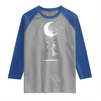Skeleton Lover Dancing Under The Moon Dark Romantic Art Raglan Shirt - Wonder Print Shop