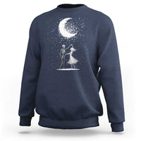 Skeleton Lover Dancing Under The Moon Dark Romantic Art Sweatshirt - Wonder Print Shop