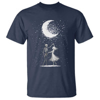 Skeleton Lover Dancing Under The Moon Dark Romantic Art T Shirt - Wonder Print Shop