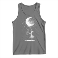 Skeleton Lover Dancing Under The Moon Dark Romantic Art Tank Top - Wonder Print Shop