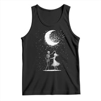 Skeleton Lover Dancing Under The Moon Dark Romantic Art Tank Top - Wonder Print Shop
