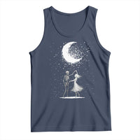 Skeleton Lover Dancing Under The Moon Dark Romantic Art Tank Top - Wonder Print Shop