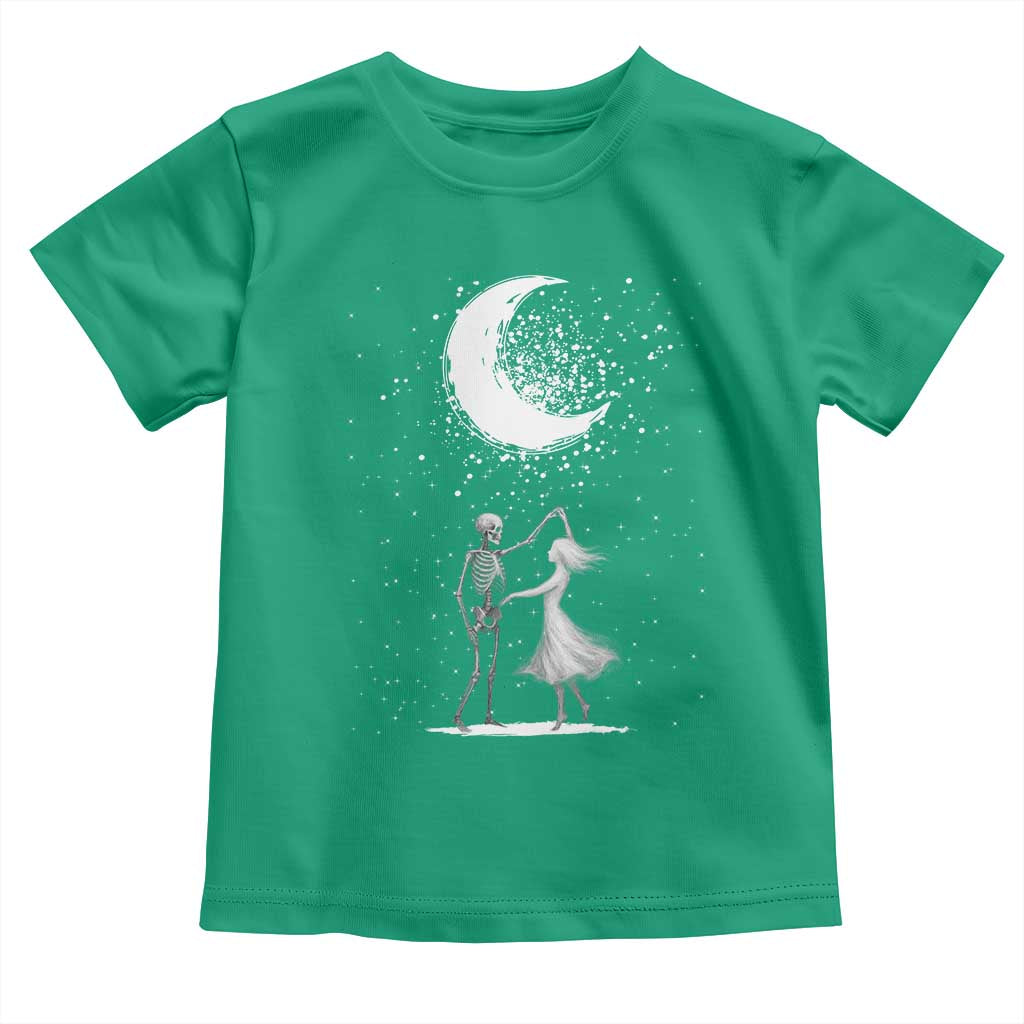 Skeleton Lover Dancing Under The Moon Dark Romantic Art Toddler T Shirt - Wonder Print Shop