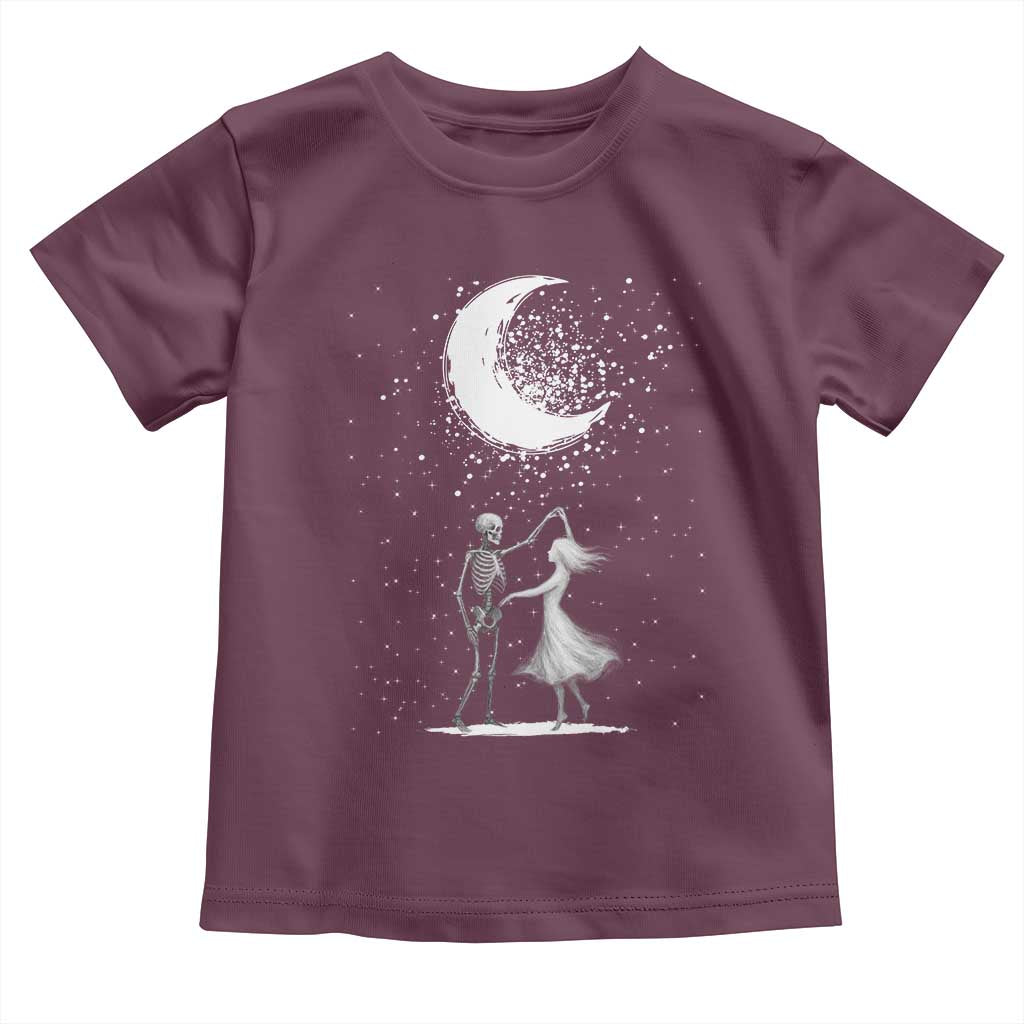 Skeleton Lover Dancing Under The Moon Dark Romantic Art Toddler T Shirt - Wonder Print Shop