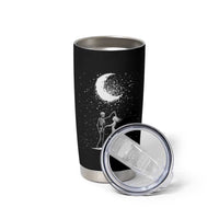 Skeleton Lover Dancing Under The Moon Dark Romantic Art Tumbler Cup