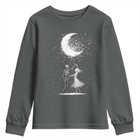 Skeleton Lover Dancing Under The Moon Dark Romantic Art Youth Sweatshirt - Wonder Print Shop