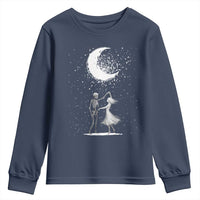 Skeleton Lover Dancing Under The Moon Dark Romantic Art Youth Sweatshirt - Wonder Print Shop