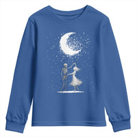 Skeleton Lover Dancing Under The Moon Dark Romantic Art Youth Sweatshirt - Wonder Print Shop