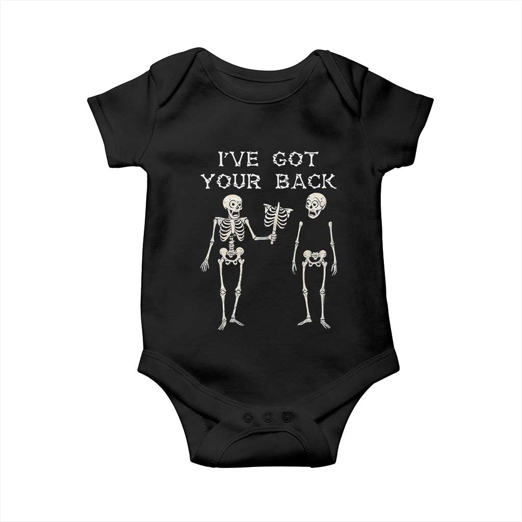 Funny Skeleton Baby Onesie I Have Got Your Back Bone Pun - Wonder Print Shop