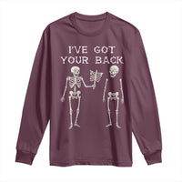 Funny Skeleton Long Sleeve Shirt I Have Got Your Back Bone Pun - Wonder Print Shop