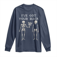 Funny Skeleton Long Sleeve Shirt I Have Got Your Back Bone Pun - Wonder Print Shop