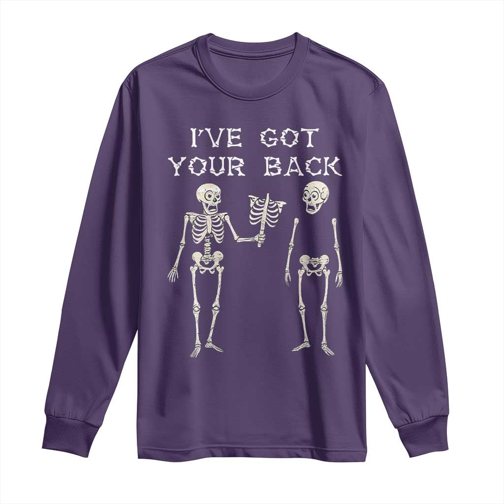 Funny Skeleton Long Sleeve Shirt I Have Got Your Back Bone Pun - Wonder Print Shop