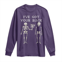 Funny Skeleton Long Sleeve Shirt I Have Got Your Back Bone Pun - Wonder Print Shop
