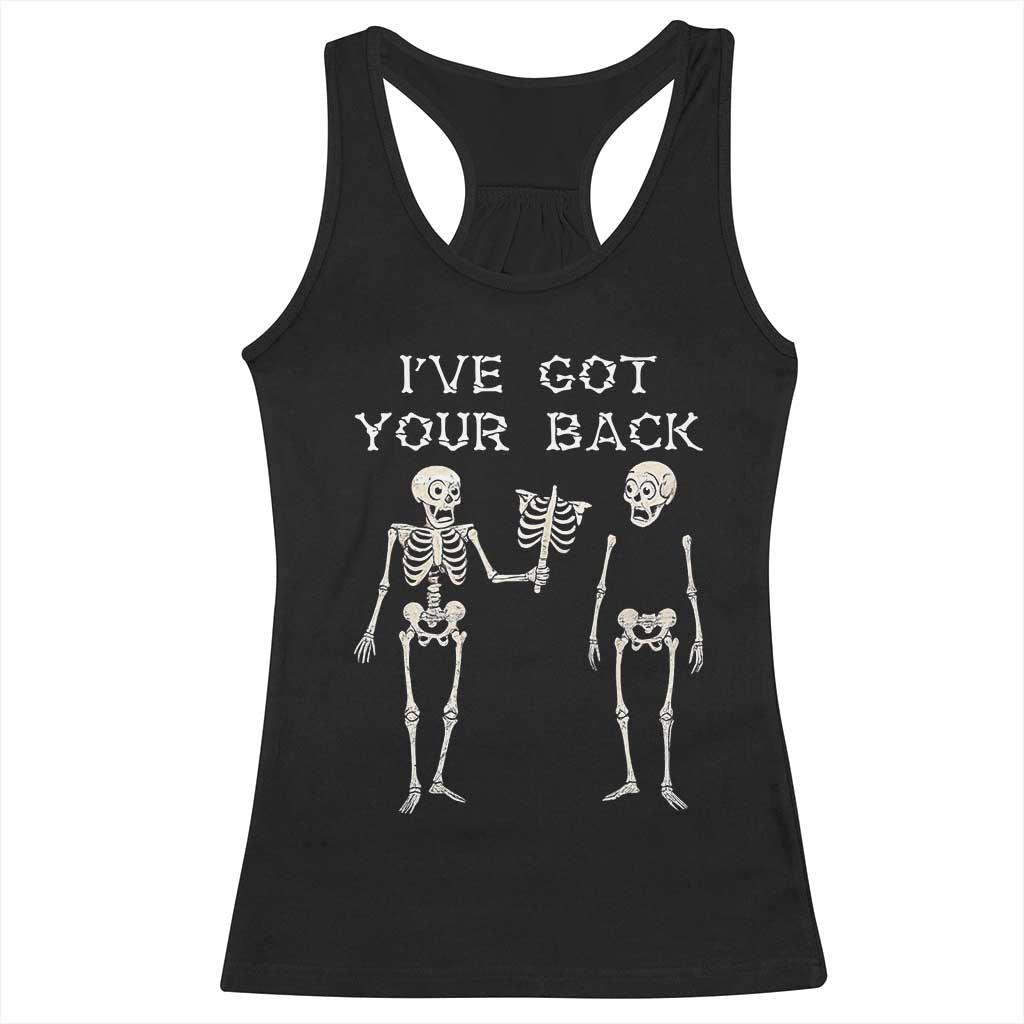 Funny Skeleton Racerback Tank Top I Have Got Your Back Bone Pun - Wonder Print Shop