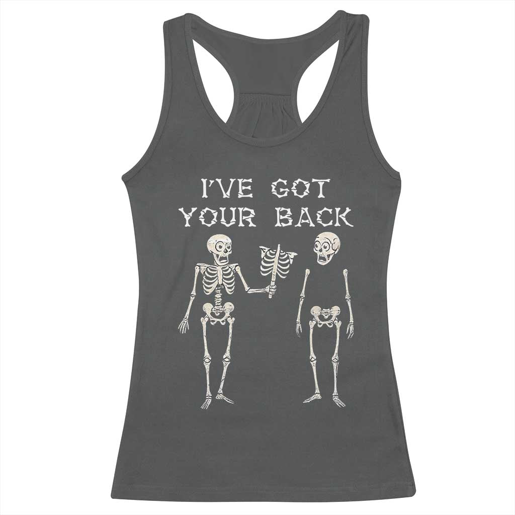 Funny Skeleton Racerback Tank Top I Have Got Your Back Bone Pun - Wonder Print Shop