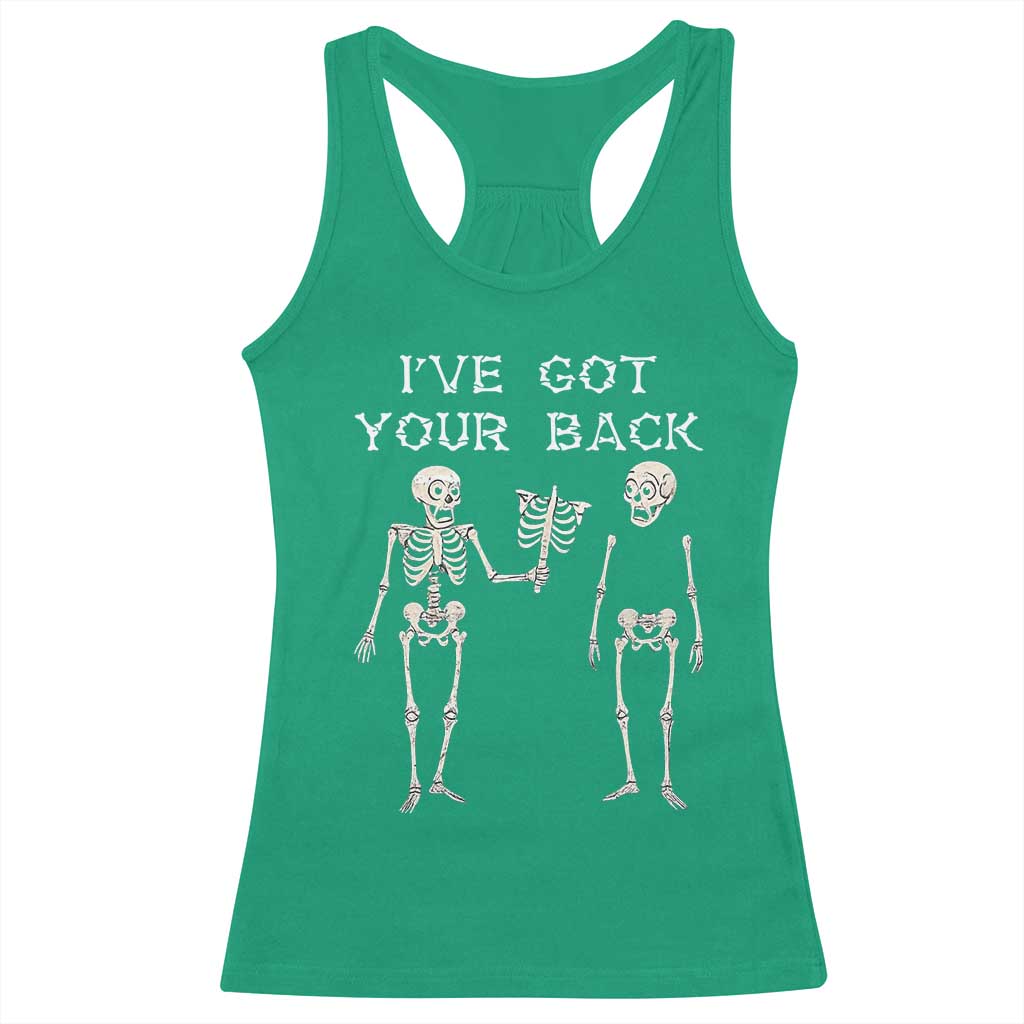 Funny Skeleton Racerback Tank Top I Have Got Your Back Bone Pun - Wonder Print Shop