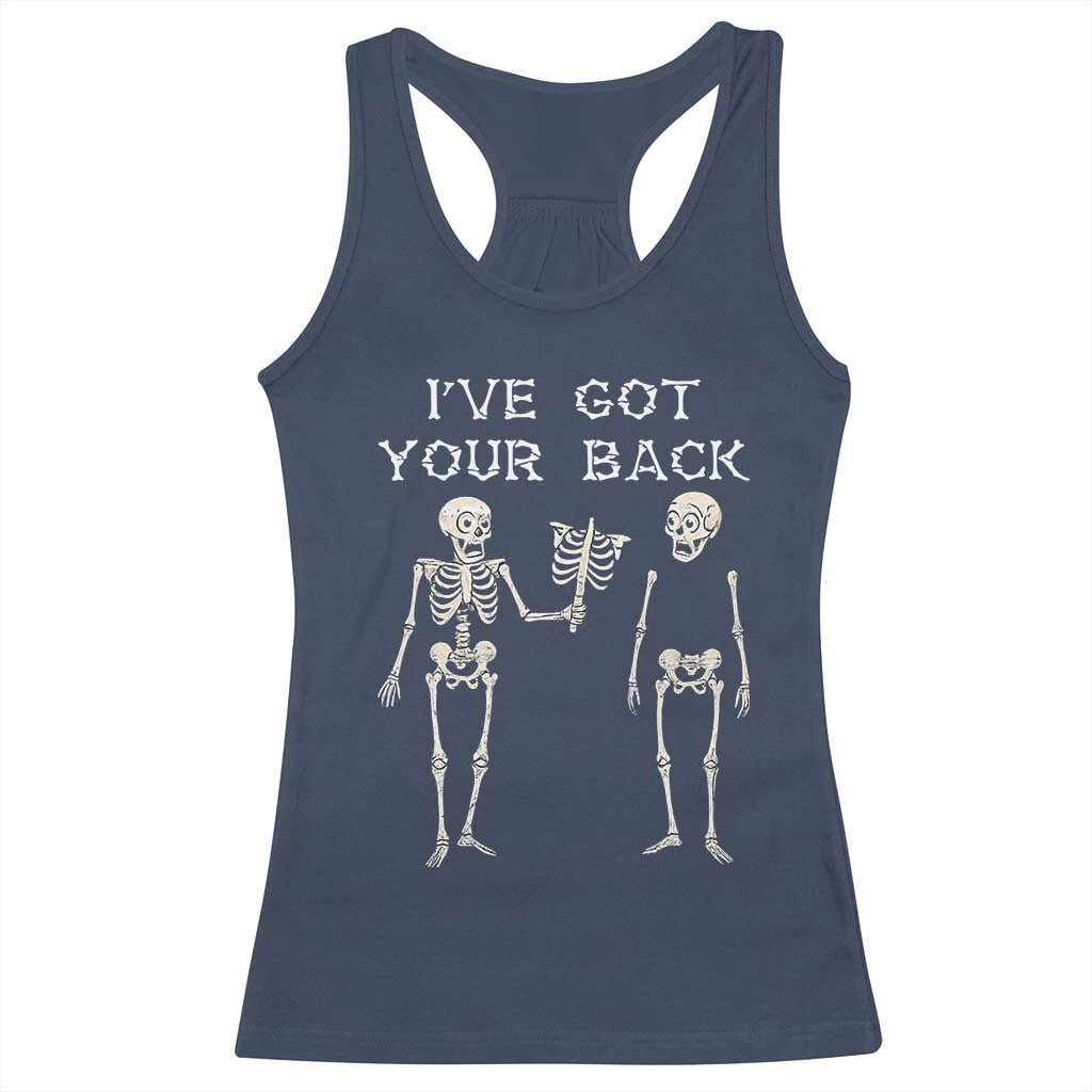 Funny Skeleton Racerback Tank Top I Have Got Your Back Bone Pun - Wonder Print Shop