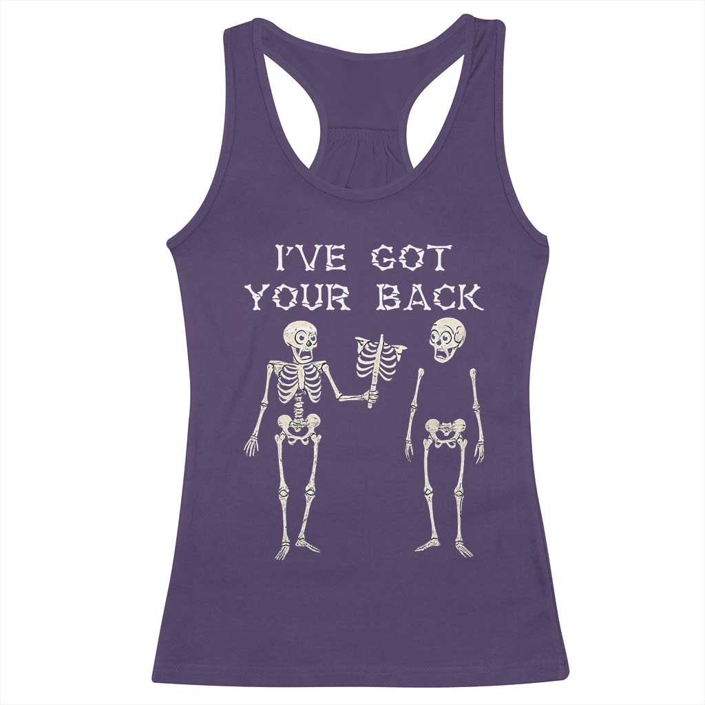 Funny Skeleton Racerback Tank Top I Have Got Your Back Bone Pun - Wonder Print Shop