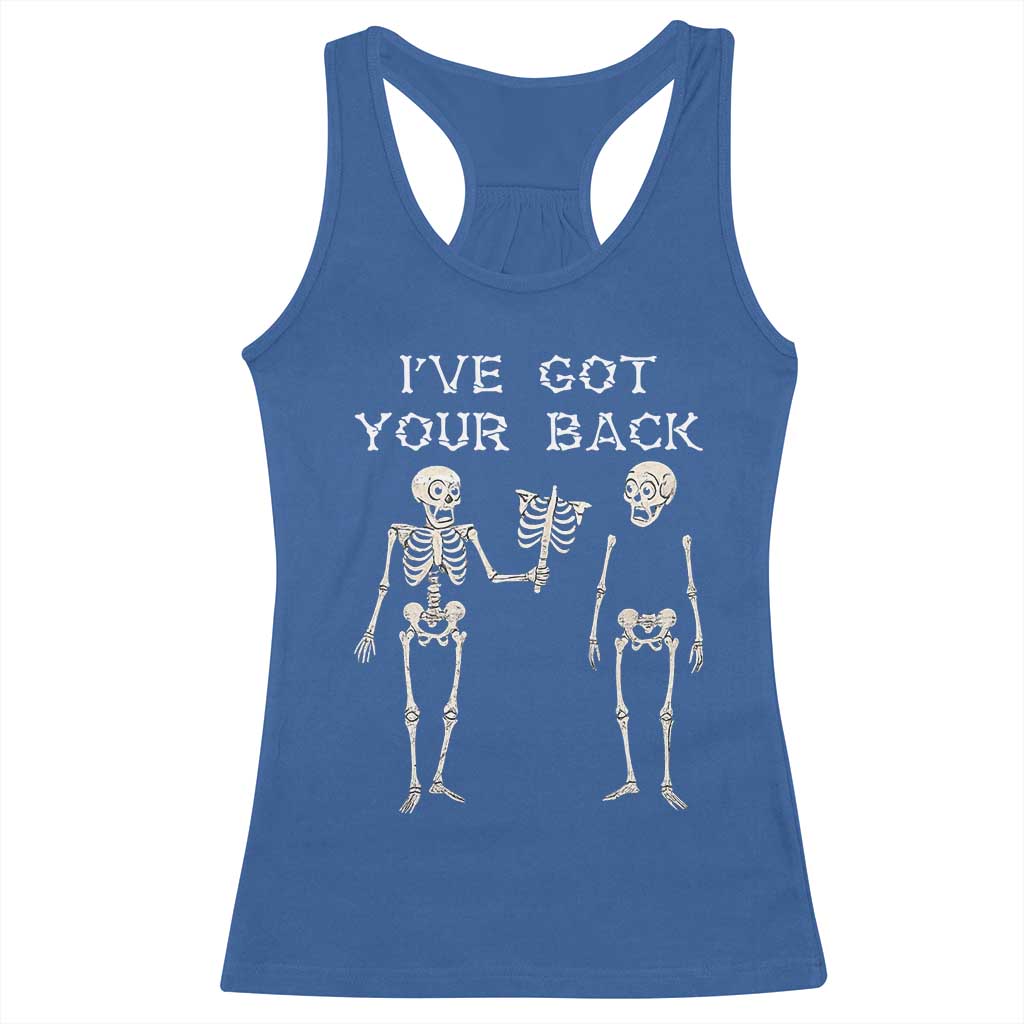 Funny Skeleton Racerback Tank Top I Have Got Your Back Bone Pun - Wonder Print Shop