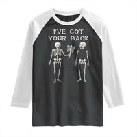Funny Skeleton Raglan Shirt I Have Got Your Back Bone Pun - Wonder Print Shop