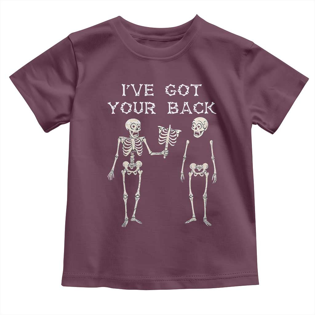 Funny Skeleton Toddler T Shirt I Have Got Your Back Bone Pun - Wonder Print Shop