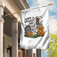 Funny Halloween Skeleton Garden Flag Have A Spooky Day - Wonder Print Shop