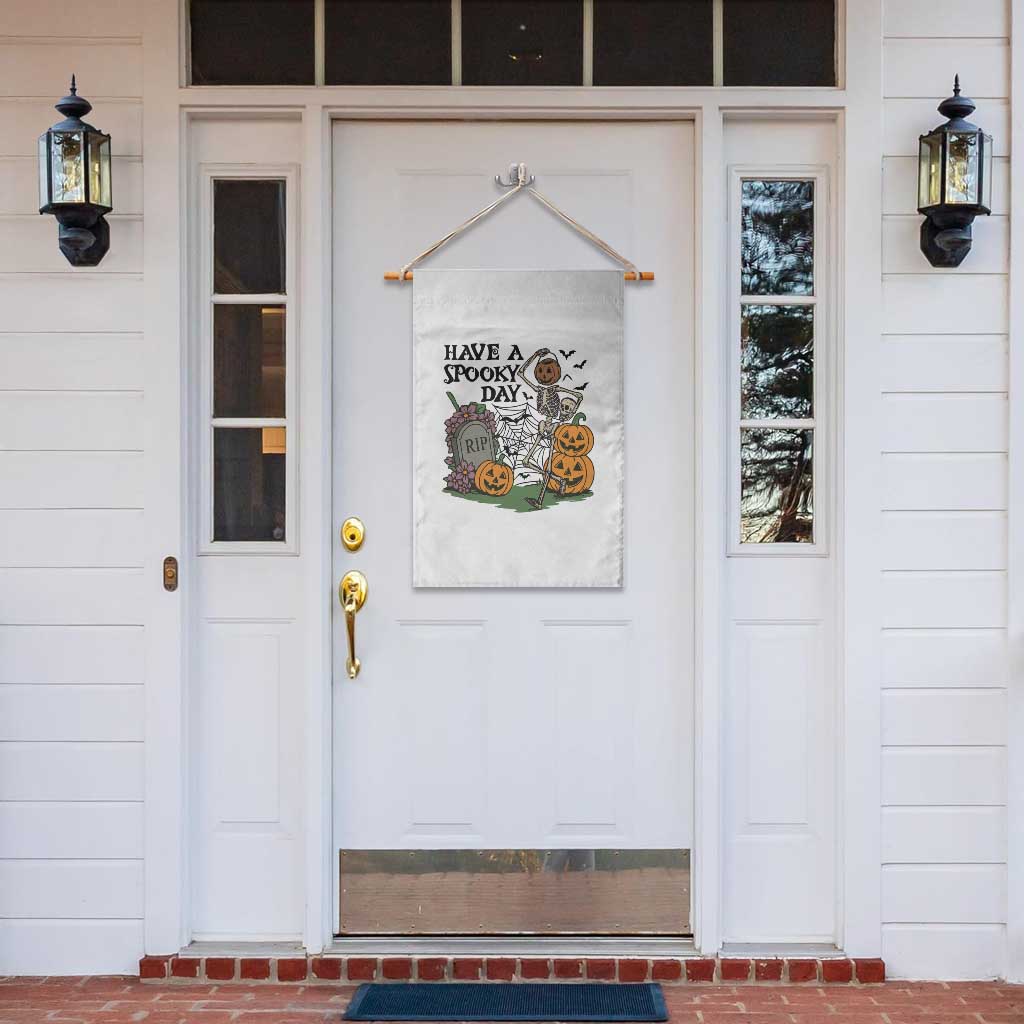 Funny Halloween Skeleton Garden Flag Have A Spooky Day - Wonder Print Shop