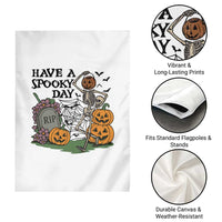 Funny Halloween Skeleton Garden Flag Have A Spooky Day - Wonder Print Shop