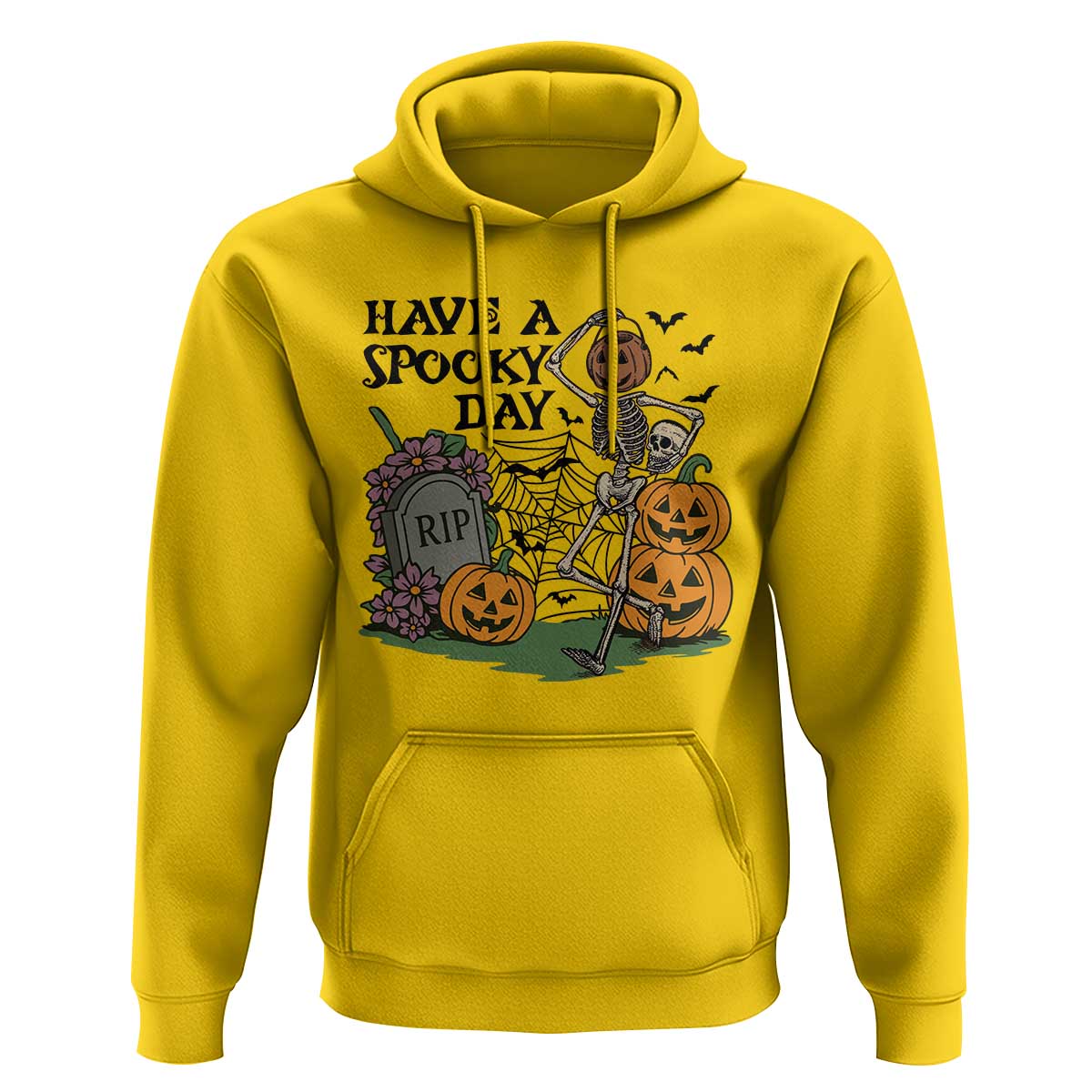 Funny Halloween Skeleton Hoodie Have A Spooky Day - Wonder Print Shop