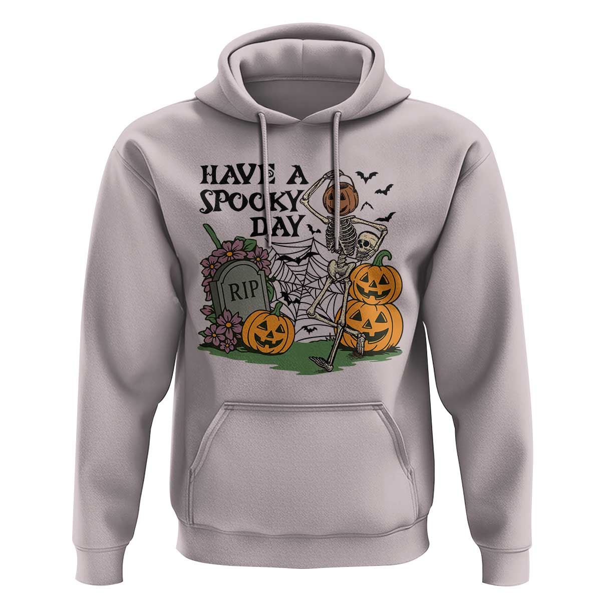 Funny Halloween Skeleton Hoodie Have A Spooky Day - Wonder Print Shop