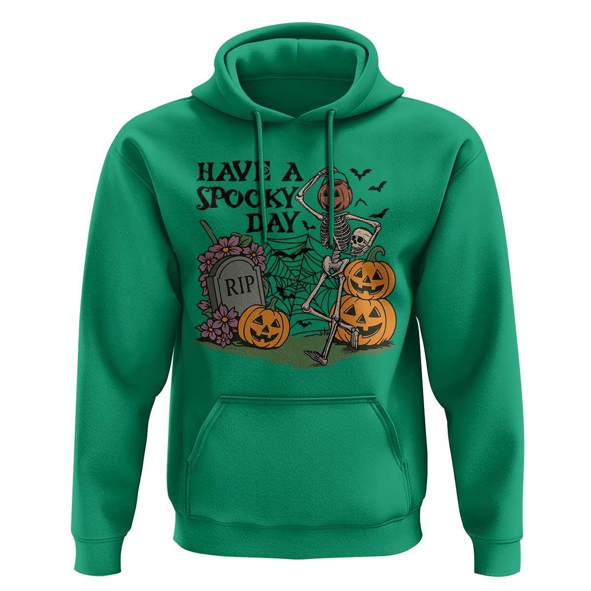 Funny Halloween Skeleton Hoodie Have A Spooky Day - Wonder Print Shop